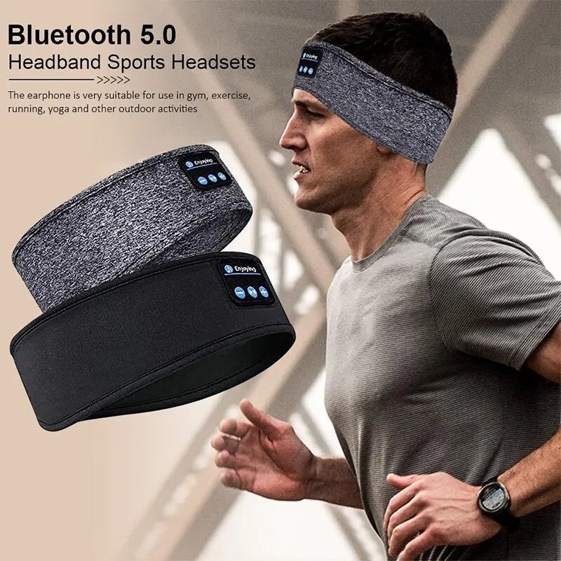 Bluetooth Sleep Headband Wireless Sports Earphones Eye Mask with Built - in Speakers, Travel & Workout Gift - GiftMira