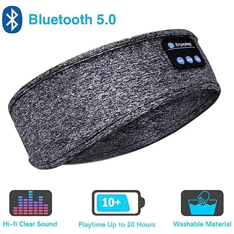 Bluetooth Sleep Headband Wireless Sports Earphones Eye Mask with Built - in Speakers, Travel & Workout Gift - GiftMira