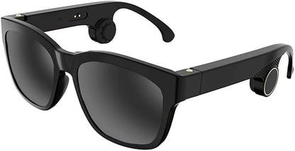 Bone Conduction Smart Audio Sunglasses Bluetooth 5.3, Open - Ear Wireless Headphones UV400 IPX6 Waterproof - GiftMira