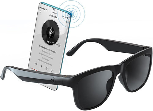 Bone Conduction Smart Audio Sunglasses Bluetooth 5.3, Open - Ear Wireless Headphones UV400 IPX6 Waterproof - GiftMira
