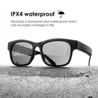 Bone Conduction Smart Audio Sunglasses Bluetooth 5.3, Open - Ear Wireless Headphones UV400 IPX6 Waterproof - GiftMira