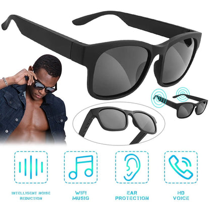 Bone Conduction Smart Audio Sunglasses Bluetooth 5.3, Open - Ear Wireless Headphones UV400 IPX6 Waterproof - GiftMira