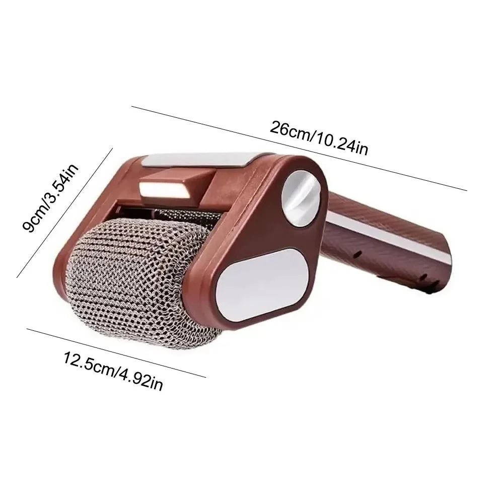 Bristle - Free Electric Roller Grill Cleaner Rechargeable Cordless Safe BBQ Scrub Stainless Steel - GiftMira