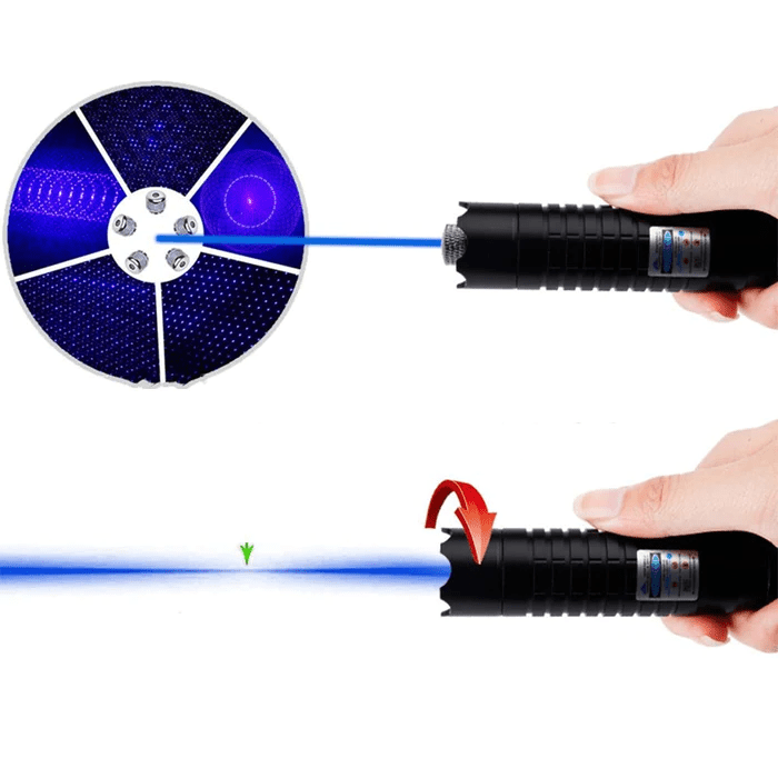 Burning Blue High - Power Tactical Laser Torch - Military Grade Flashlights - GiftMira
