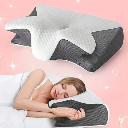 Butterfly Memory Foam Neck Pillow – Comfort & Massage Support - GiftMira