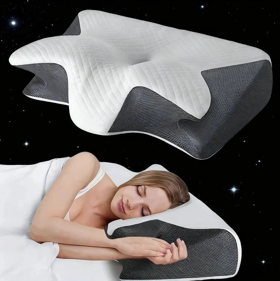 Butterfly Memory Foam Neck Pillow – Comfort & Massage Support - GiftMira