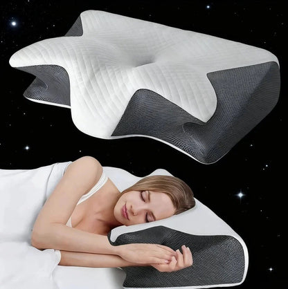Butterfly Memory Foam Neck Pillow – Comfort & Massage Support - GiftMira