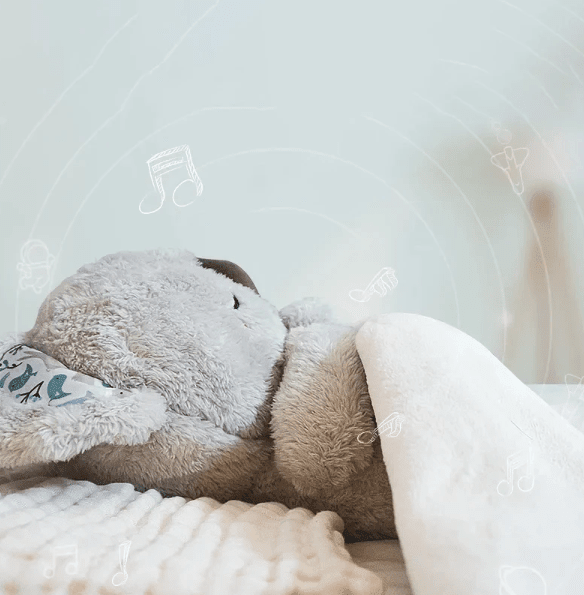 Calming Koala Breathing Toy – Plush with Music Lights Rhythmic Breathing Motion Gray - GiftMira