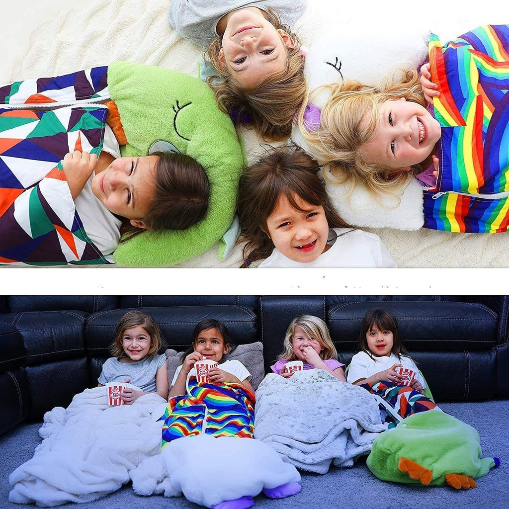 Campnap 2 - in - 1 Kids Convertible Pillow Sleeping Bag - Best Plush Gift For Kids - GiftMira