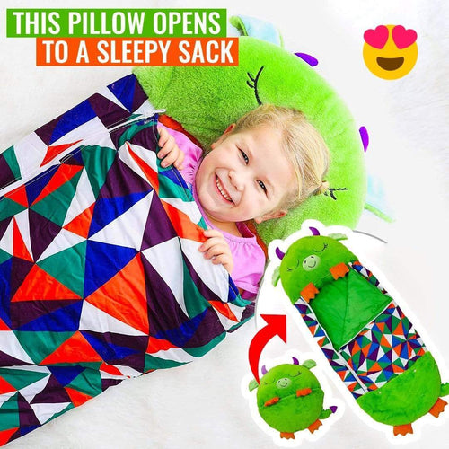 Campnap 2 - in - 1 Kids Convertible Pillow Sleeping Bag - Best Plush Gift For Kids - GiftMira