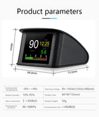 Car HUD Heads Up Display OBD2 GPS 5.5" Color Speedometer RPM Temperature Overspeed Alarm All Cars - GiftMira
