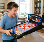 Castle Desktop Pinball Machine | LED Lights, Sounds & Digital Scoreboard Tabletop Arcade - GiftMira