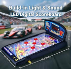 Castle Desktop Pinball Machine | LED Lights, Sounds & Digital Scoreboard Tabletop Arcade - GiftMira