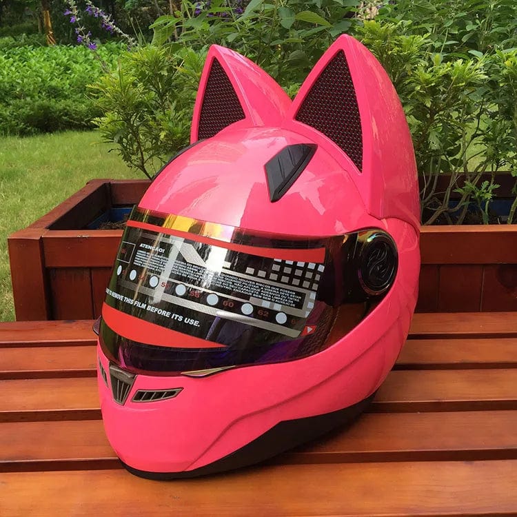 Cat Ear Motorcycle Helmet | Detachable Casco Moto Helmet | Full Face Fashion Helmet - Homebound Essentials