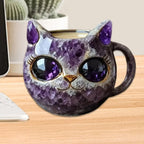 Cat Mineral Crystal Coffee Mug - Best Handmade Ceramic Cup | Perfect Gift For home - GiftMira