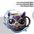 Cat Mineral Crystal Coffee Mug - Best Handmade Ceramic Cup | Perfect Gift For home - GiftMira
