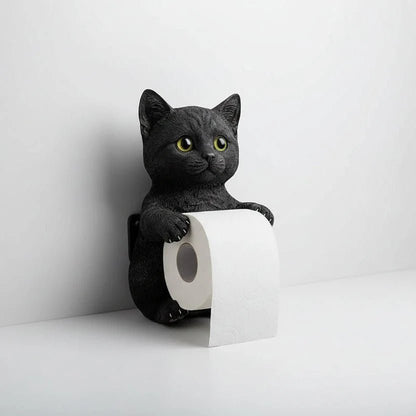 Cat Toilet Paper Holder: Cute Wall - Mounted Roll Rack for Dorm, Home & RV Restrooms - GiftMira