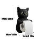 Cat Toilet Paper Holder: Cute Wall - Mounted Roll Rack for Dorm, Home & RV Restrooms - GiftMira