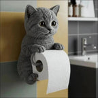 Cat Toilet Paper Holder: Cute Wall - Mounted Roll Rack for Dorm, Home & RV Restrooms - GiftMira