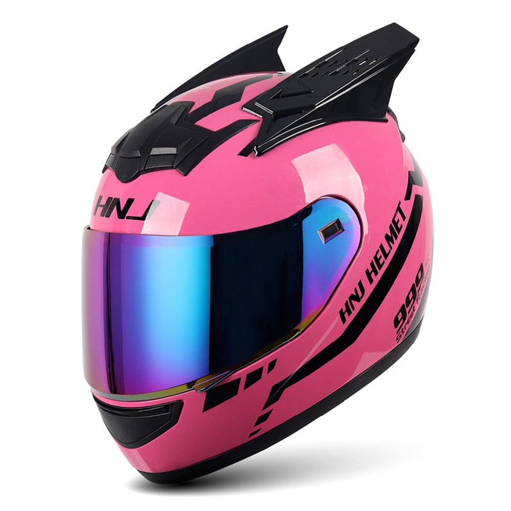 CatEars Detachable Cat - Ear Motorcycle Helmet DOT ECE Certified Limited Edition Full Face Anti - Fog - GiftMira