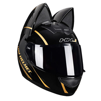 CatEars Detachable Cat - Ear Motorcycle Helmet DOT ECE Certified Limited Edition Full Face Anti - Fog - GiftMira