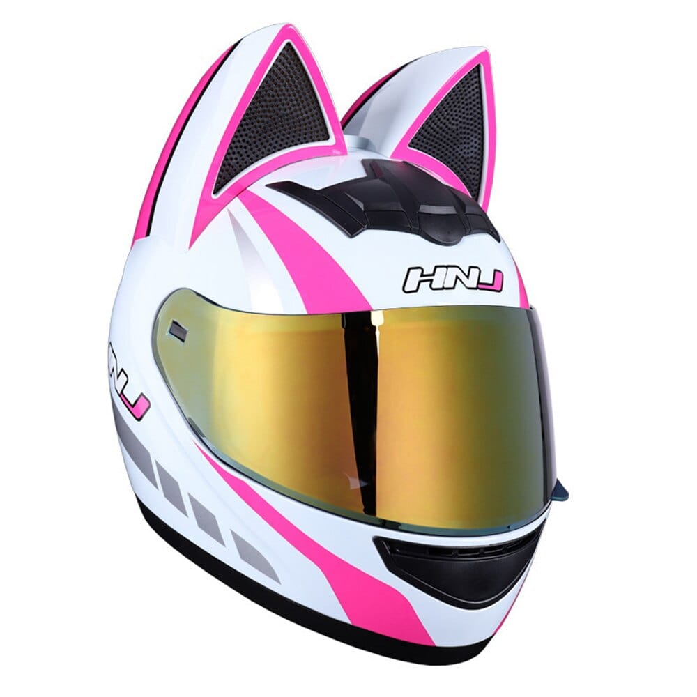 CatEars Detachable Cat - Ear Motorcycle Helmet DOT ECE Certified Limited Edition Full Face Anti - Fog - GiftMira