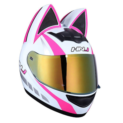 CatEars Detachable Cat - Ear Motorcycle Helmet DOT ECE Certified Limited Edition Full Face Anti - Fog - GiftMira