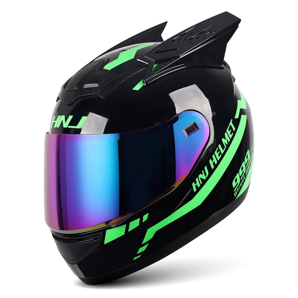 CatEars Detachable Cat - Ear Motorcycle Helmet DOT ECE Certified Limited Edition Full Face Anti - Fog - GiftMira