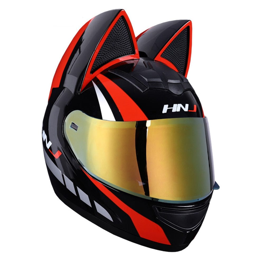 CatEars Detachable Cat - Ear Motorcycle Helmet DOT ECE Certified Limited Edition Full Face Anti - Fog - GiftMira