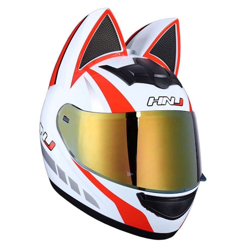 CatEars Detachable Cat - Ear Motorcycle Helmet DOT ECE Certified Limited Edition Full Face Anti - Fog - GiftMira