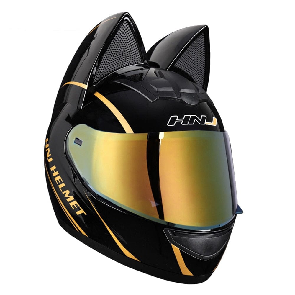 CatEars Detachable Cat - Ear Motorcycle Helmet DOT ECE Certified Limited Edition Full Face Anti - Fog - GiftMira