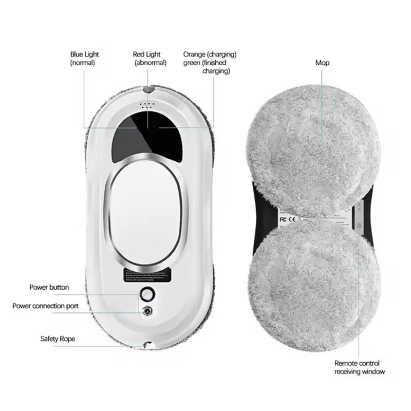 CleanSweep Smart Window Remote Control Cleaning Robot - Best Auto Glass Cleaner | Perfect Gift For Homes - GiftMira