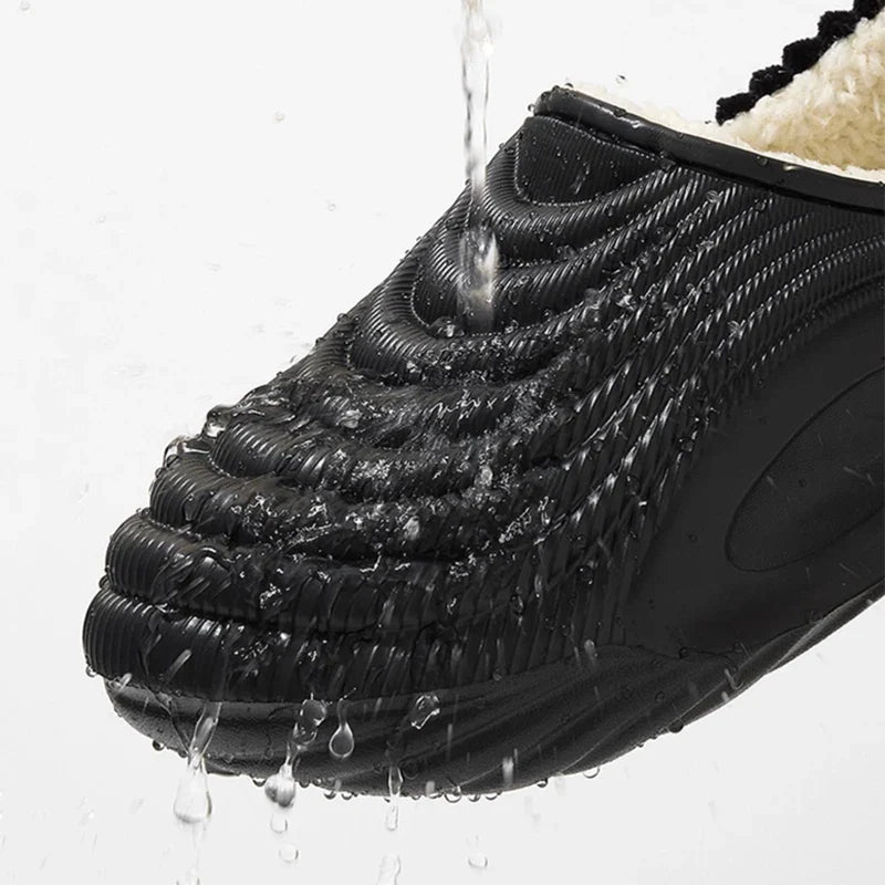CloudWalk: Waterproof Winter Slides - Plush - Lined EVA Thick - Bottom Slippers - GiftMira