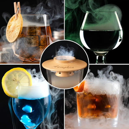 Cocktail Smoker Kit – Oak Smoke Top, Torch, 2 Glasses, 6 Wood Chips – Old Fashioned Gift for Him - GiftMira