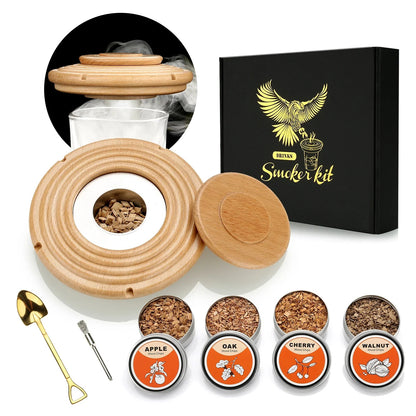 Cocktail Smoker Kit — Old Fashioned Whiskey Smoker Drinks Kit & Cocktail Accessories - GiftMira