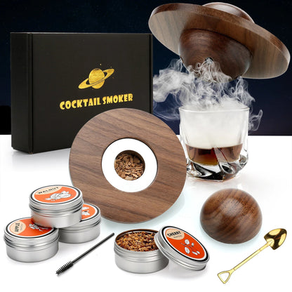 Cocktail Smoker Kit — Old Fashioned Whiskey Smoker Drinks Kit & Cocktail Accessories - GiftMira