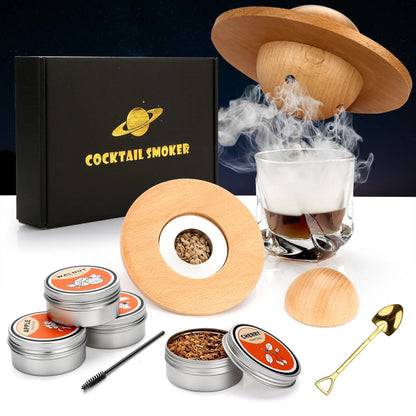 Cocktail Smoker Kit — Old Fashioned Whiskey Smoker Drinks Kit & Cocktail Accessories - GiftMira
