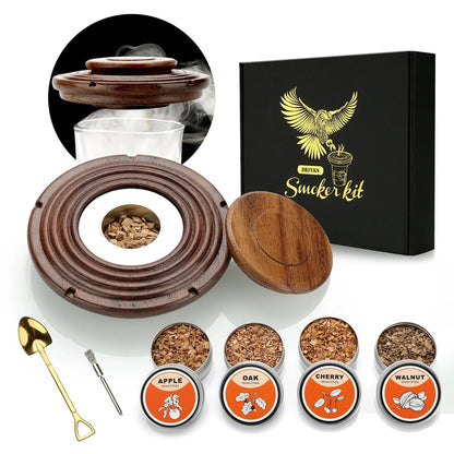 Cocktail Smoker Kit — Old Fashioned Whiskey Smoker Drinks Kit & Cocktail Accessories - GiftMira