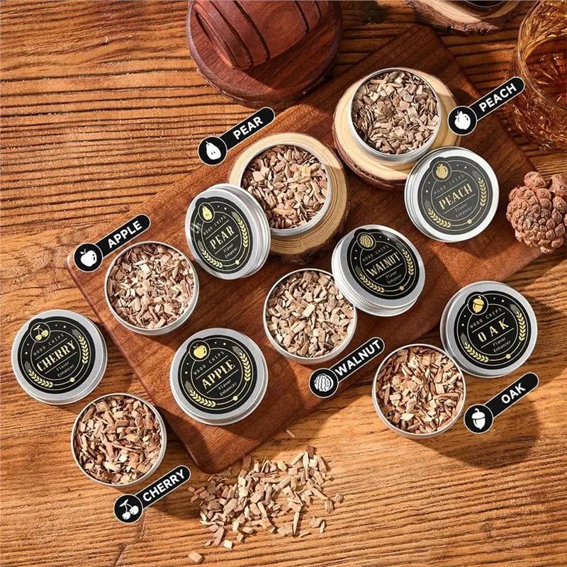 Cocktail Smoker Kit with Torch – Oak Smoke Top, 6 Wood Chip Flavors, Whiskey Bourbon Gift Set - GiftMira