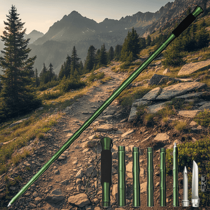 Collapsible Folding Walking Stick – Lightweight Multi - Function Hiking & Trekking Pole - GiftMira