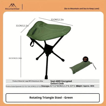 Compact Camping Chair Portable Folding Lightweight – Telescoping Seat Folds to Bottle Size 300lb - GiftMira