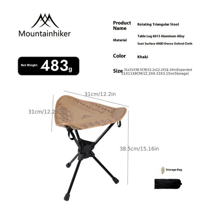 Compact Camping Chair Portable Folding Lightweight – Telescoping Seat Folds to Bottle Size 300lb - GiftMira