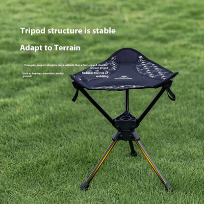 Compact Camping Chair Portable Folding Lightweight – Telescoping Seat Folds to Bottle Size 300lb - GiftMira