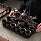 Creative Magnetic Rotating Water - Conducting, Semi - Automatic Dragon Tea Set - GiftMira