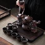 Creative Magnetic Rotating Water - Conducting, Semi - Automatic Dragon Tea Set - GiftMira