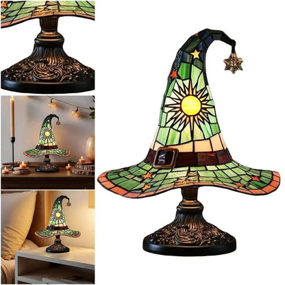 Creative Stained Glass Witch USB Hat Lamp - GiftMira