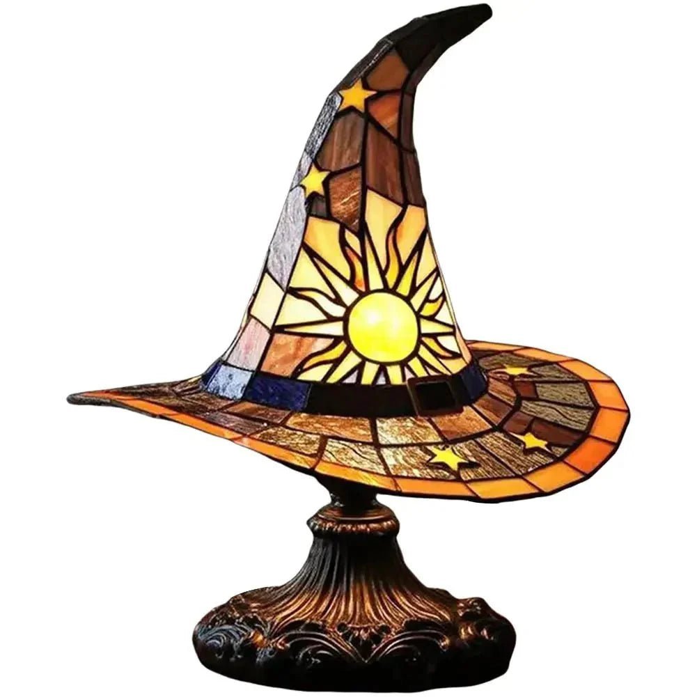 Creative Stained Glass Witch USB Hat Lamp - GiftMira
