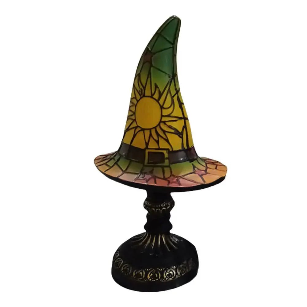Creative Stained Glass Witch USB Hat Lamp - GiftMira
