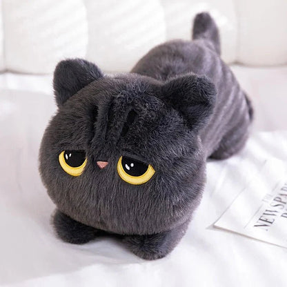 Cute Black Cat Plush Toy - Kawaii Cuddly Pillow Cushion - GiftMira