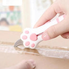 Cute Cat Paw Sharp Box Cutter: Mini Portable Cat Claw Utility Knife - GiftMira